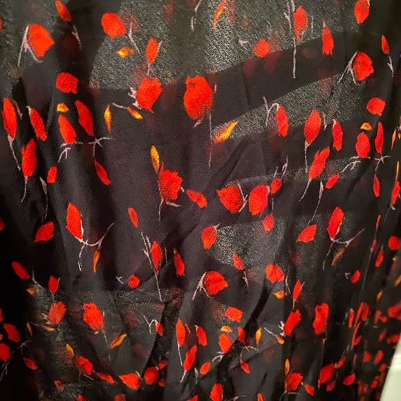 Rat & Boa Red Black Slit Maxi Gown - Picture 4 of 7